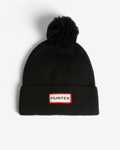 Unisex Black Skye Pom Pom Beanie
