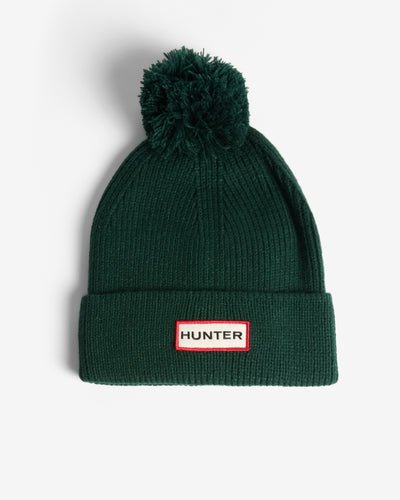 Unisex Hunter Green Skye Pom Pom Beanie